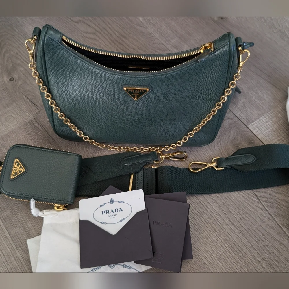 Prada Green Leather Women's Bag - Picture 4 of 6